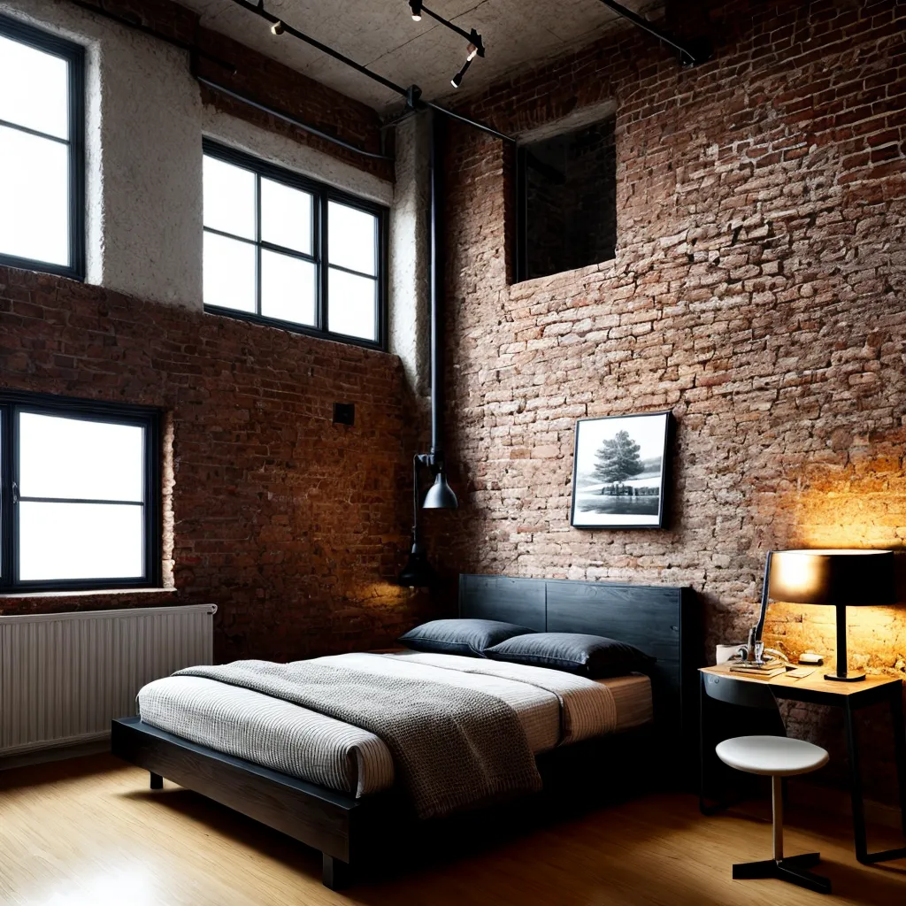 quarto aconchegante estilo industrial 1