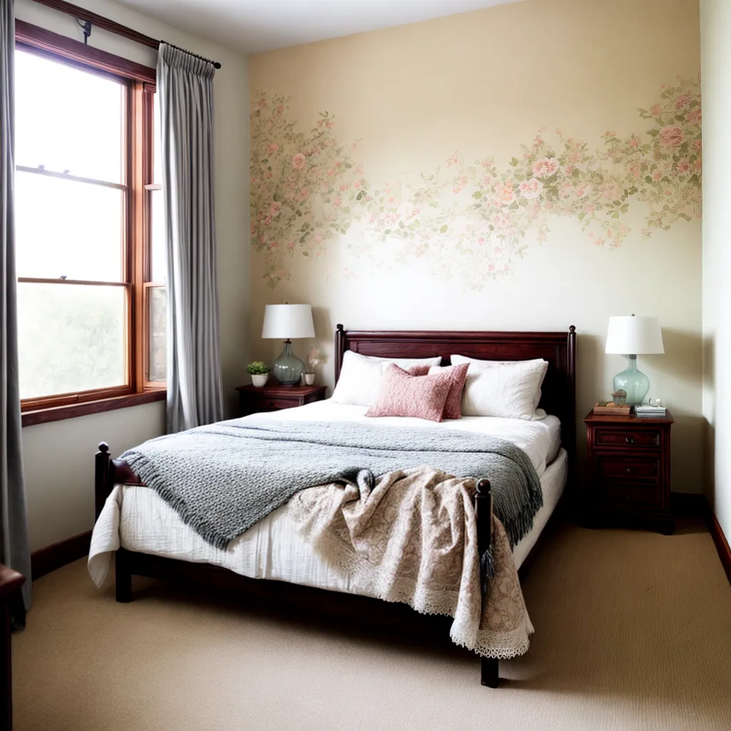 quarto vintage madeira floral pastel quarto vintage madeira floral pastel