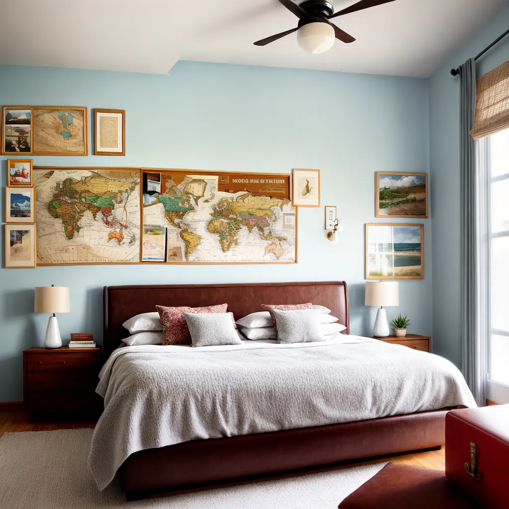 quarto acochoante viagem mapa vintage 1