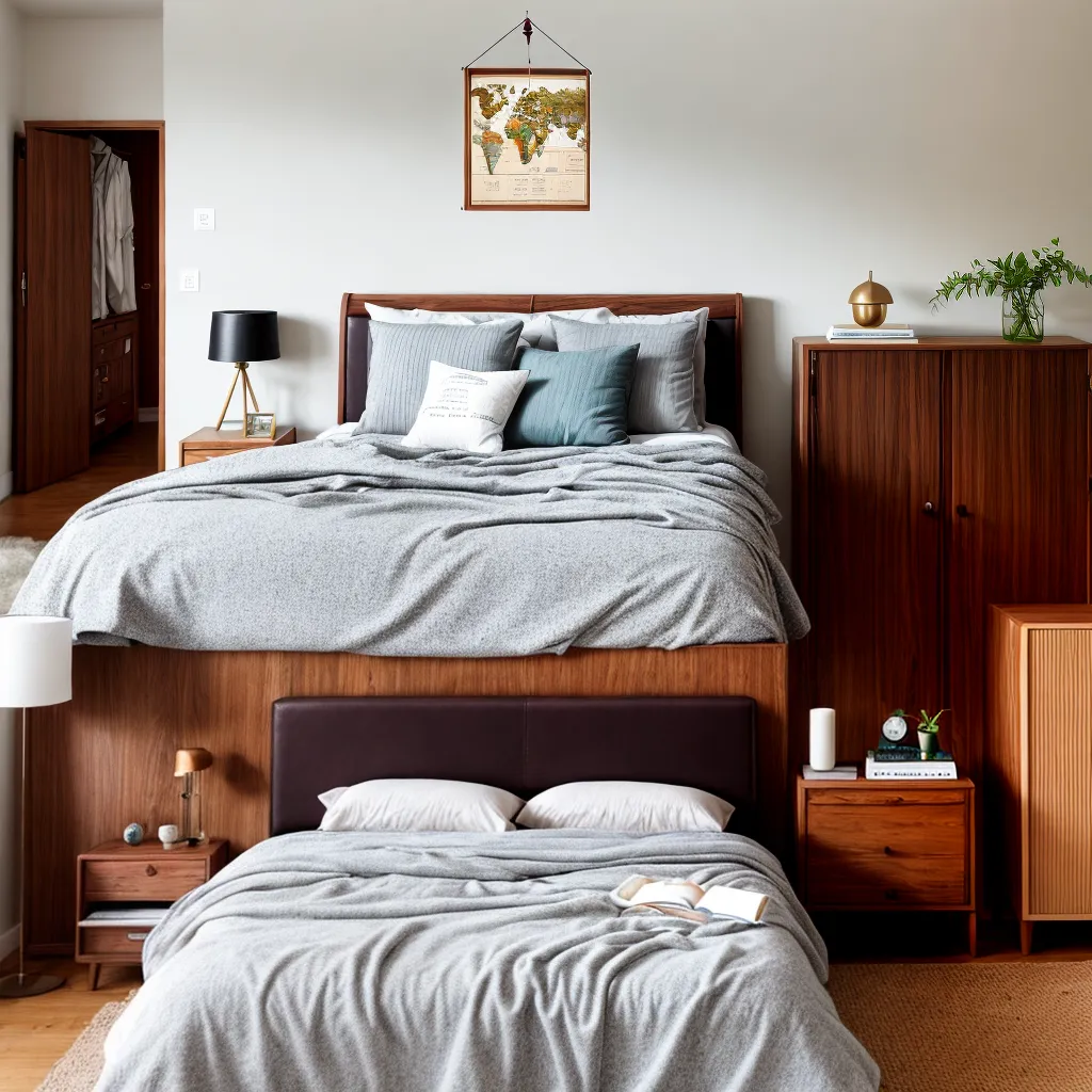 quarto acochoante viagem mapa vintage 2