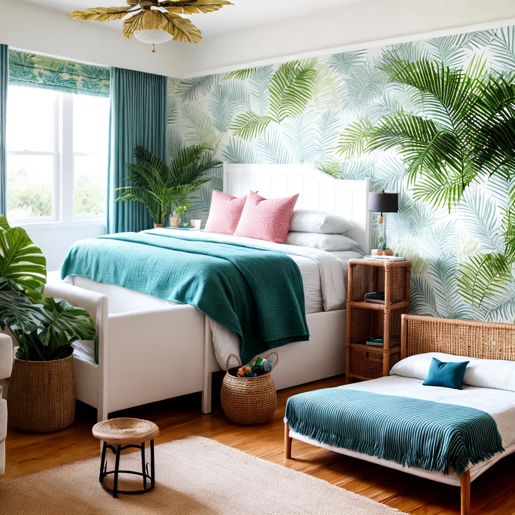 quarto tropical papel de parede folhas quarto tropical papel de parede folhas