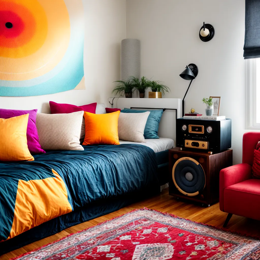 quarto acolhedor musical discos vinil