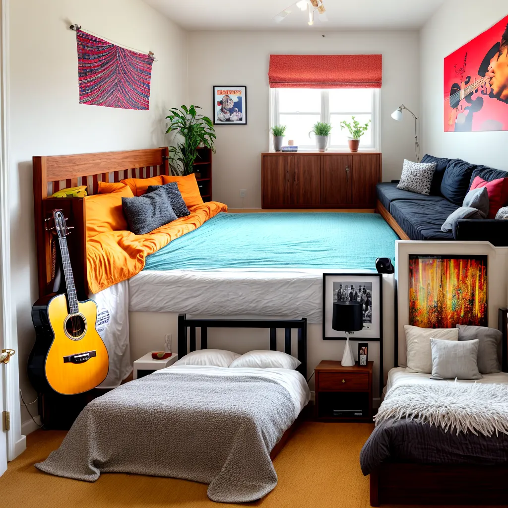 quarto vibrante decoracao musical