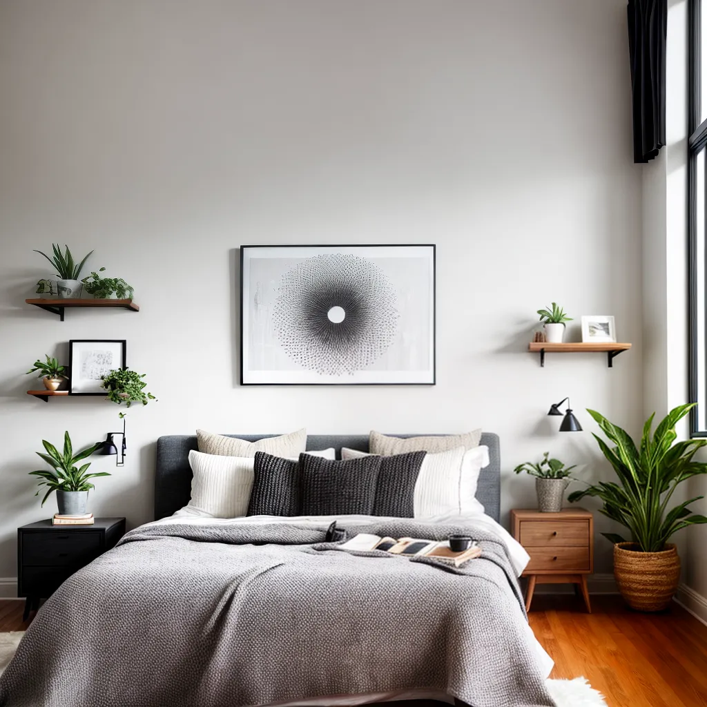 quarto aconchegante arte macrame plantas
