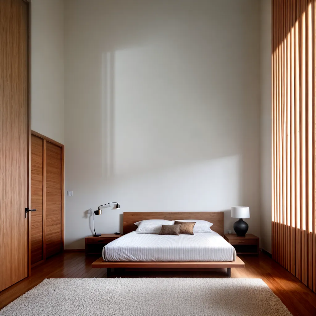 quarto sereno minimalista asiatico