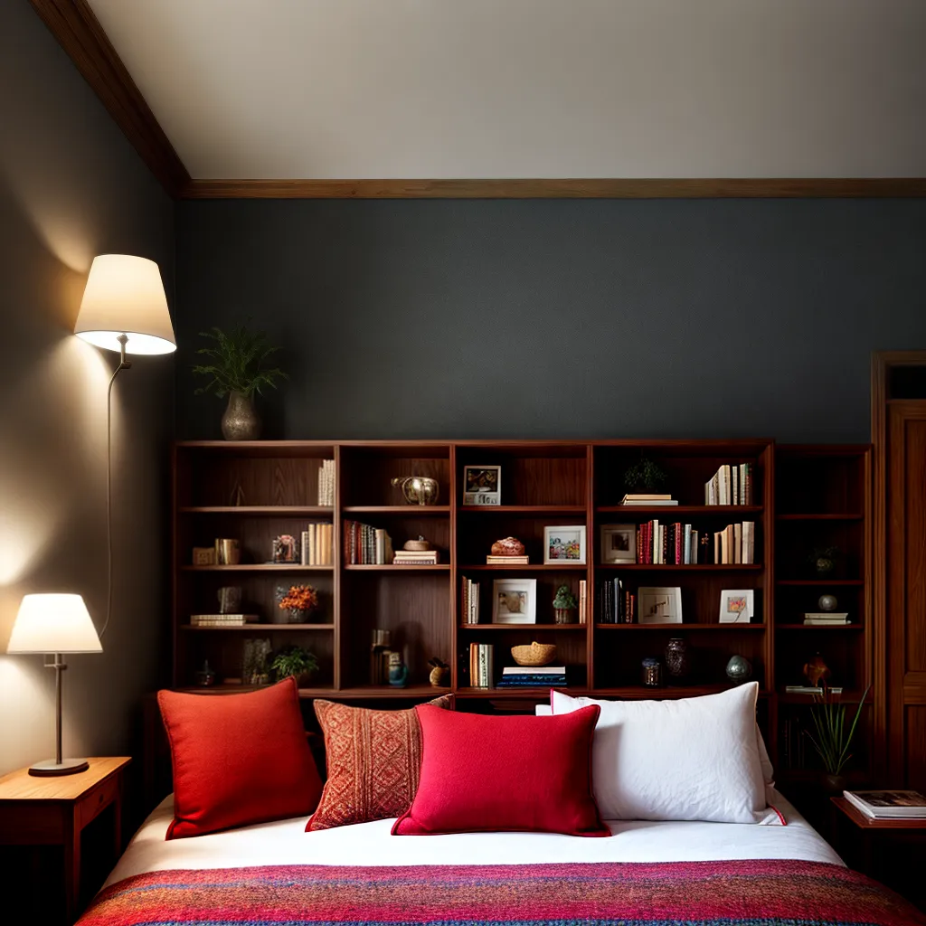 quarto acolhedor estante livros leitura quarto acolhedor estante livros leitura