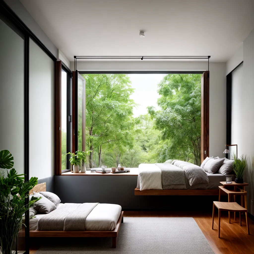 quarto plantas verde luz natural