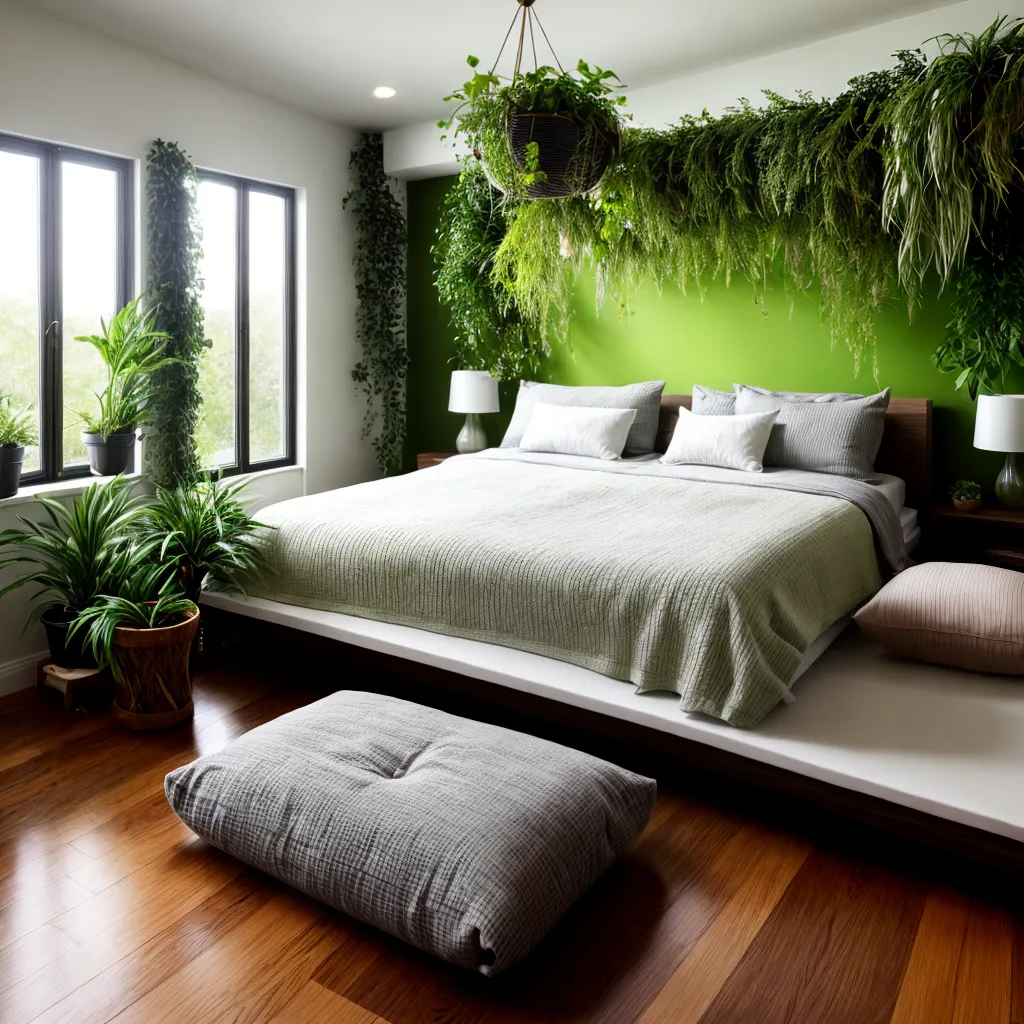 quarto botanico verde sereno 1