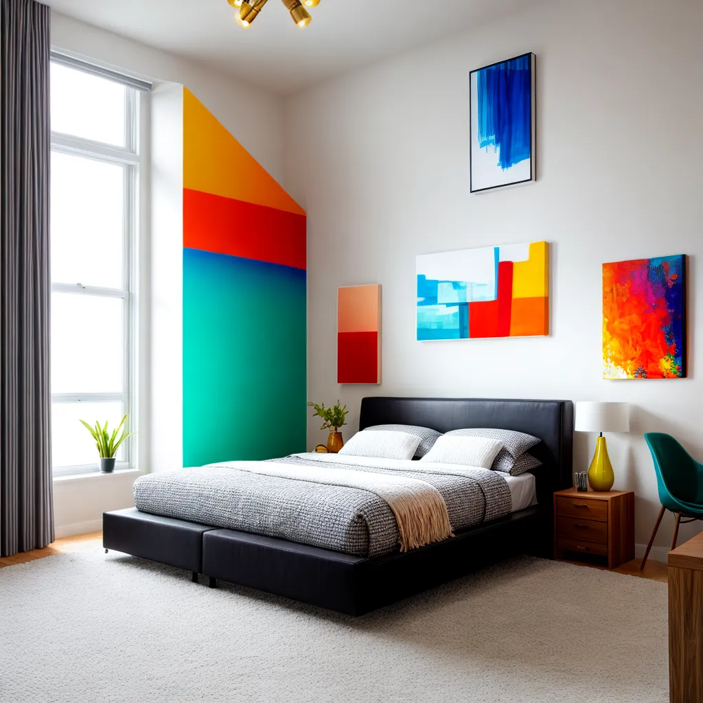 quarto ecletico arte pinturas escultura