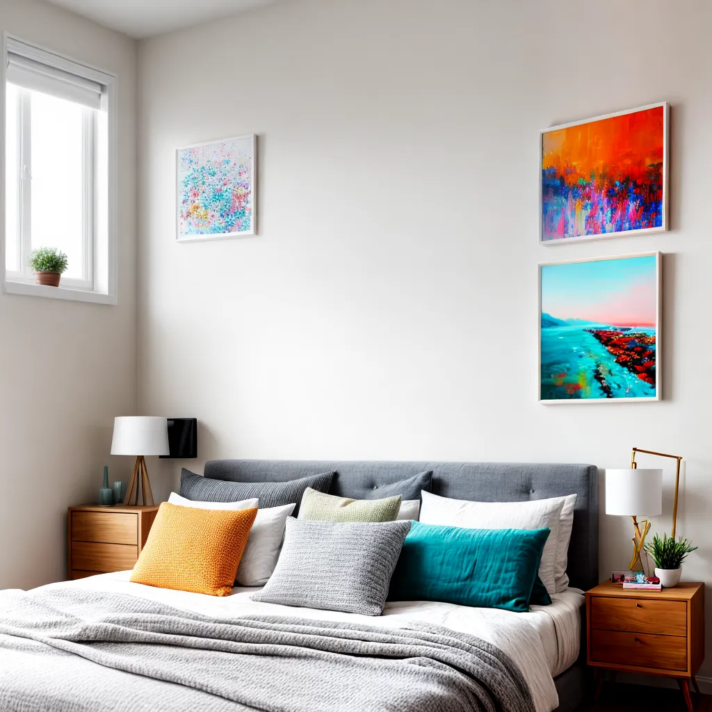 quarto acochoante colorido arte