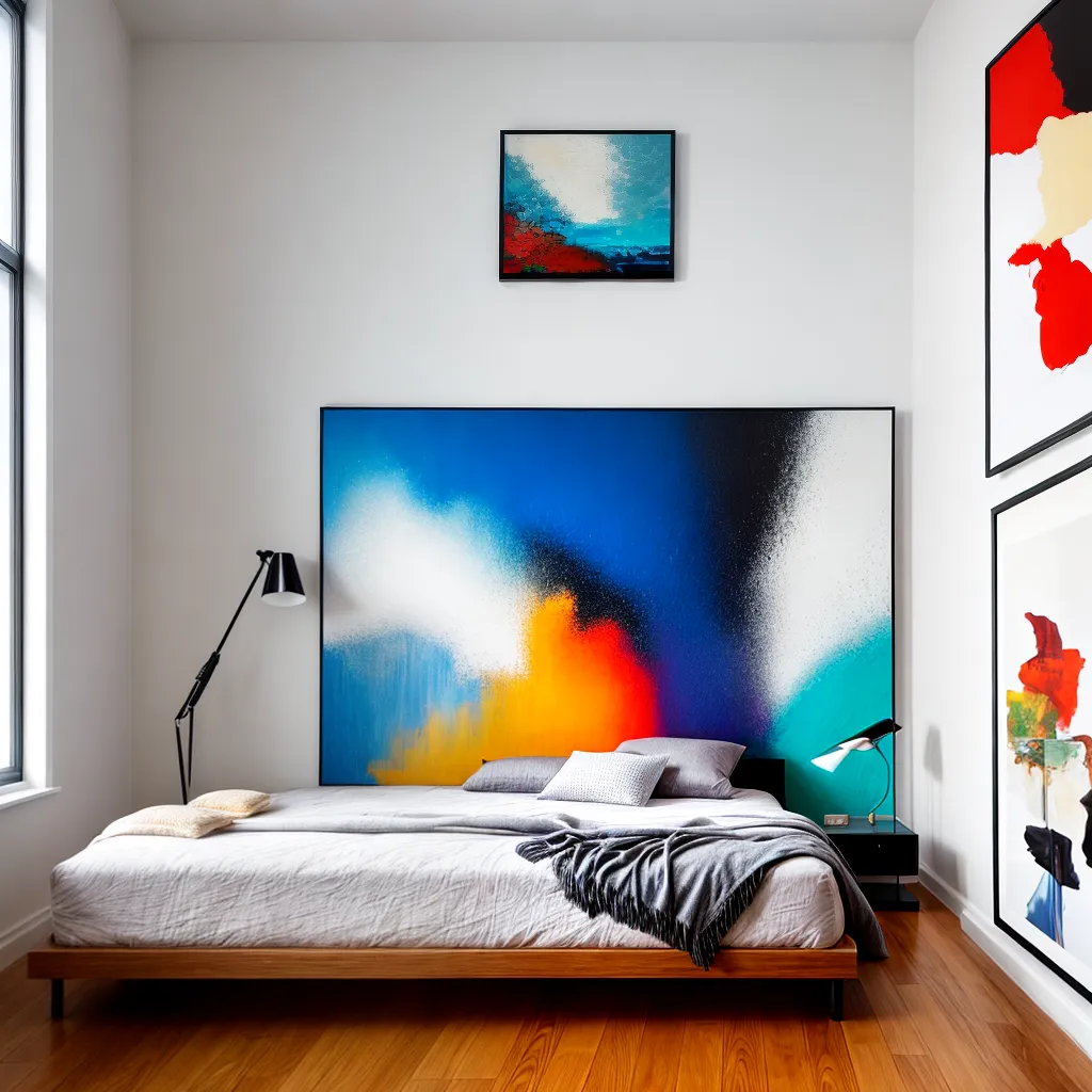 quarto arte colorido almofadas luminaria