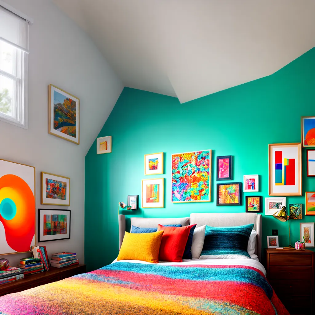 quarto vibrante arte colorido 1