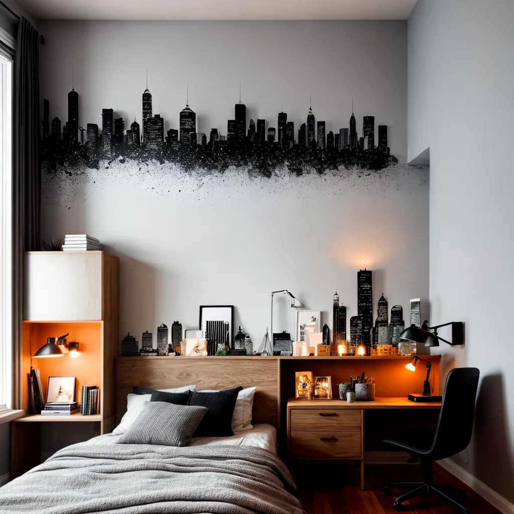 quarto urbano aco tijolo luzes
