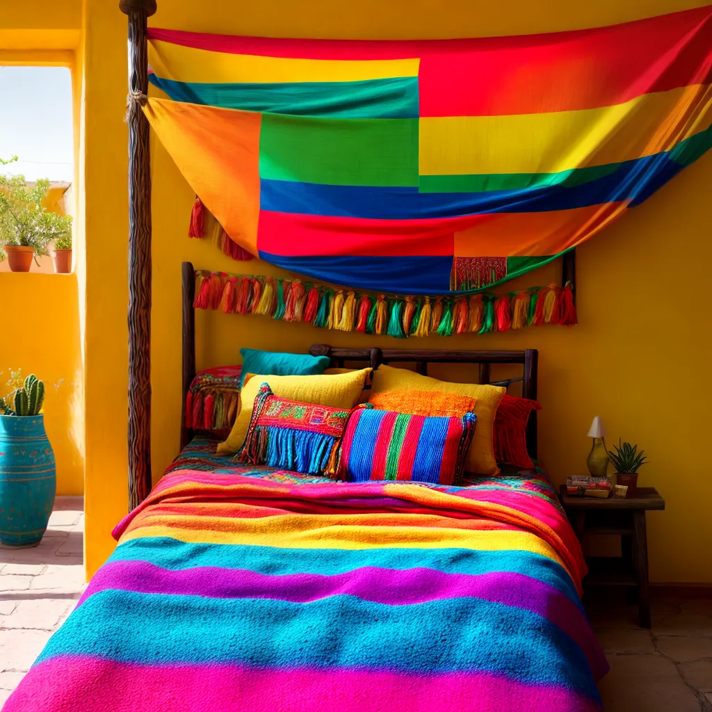 Ideias para decoração de quartos em estilo mexicano