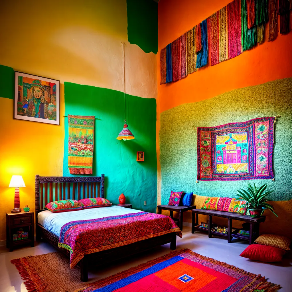 Ideias para decoração de quartos em estilo mexicano