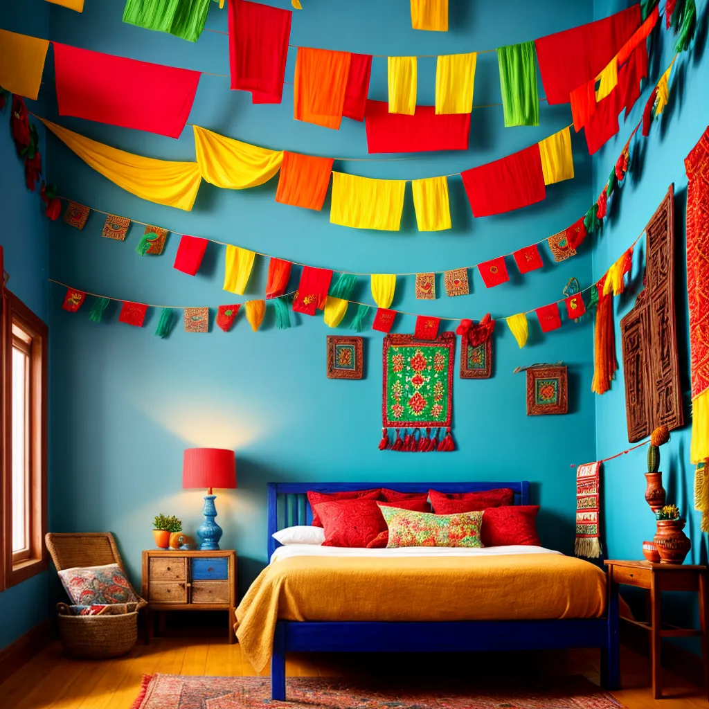 Ideias para decoração de quartos em estilo mexicano