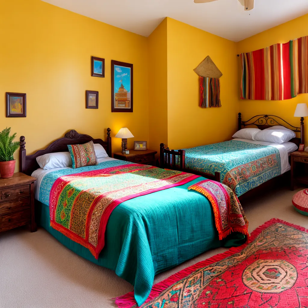 Ideias para decoração de quartos em estilo mexicano