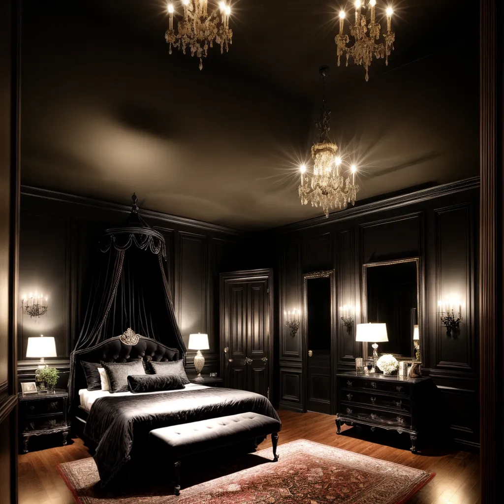 quarto gotico misterioso decoracao veludo