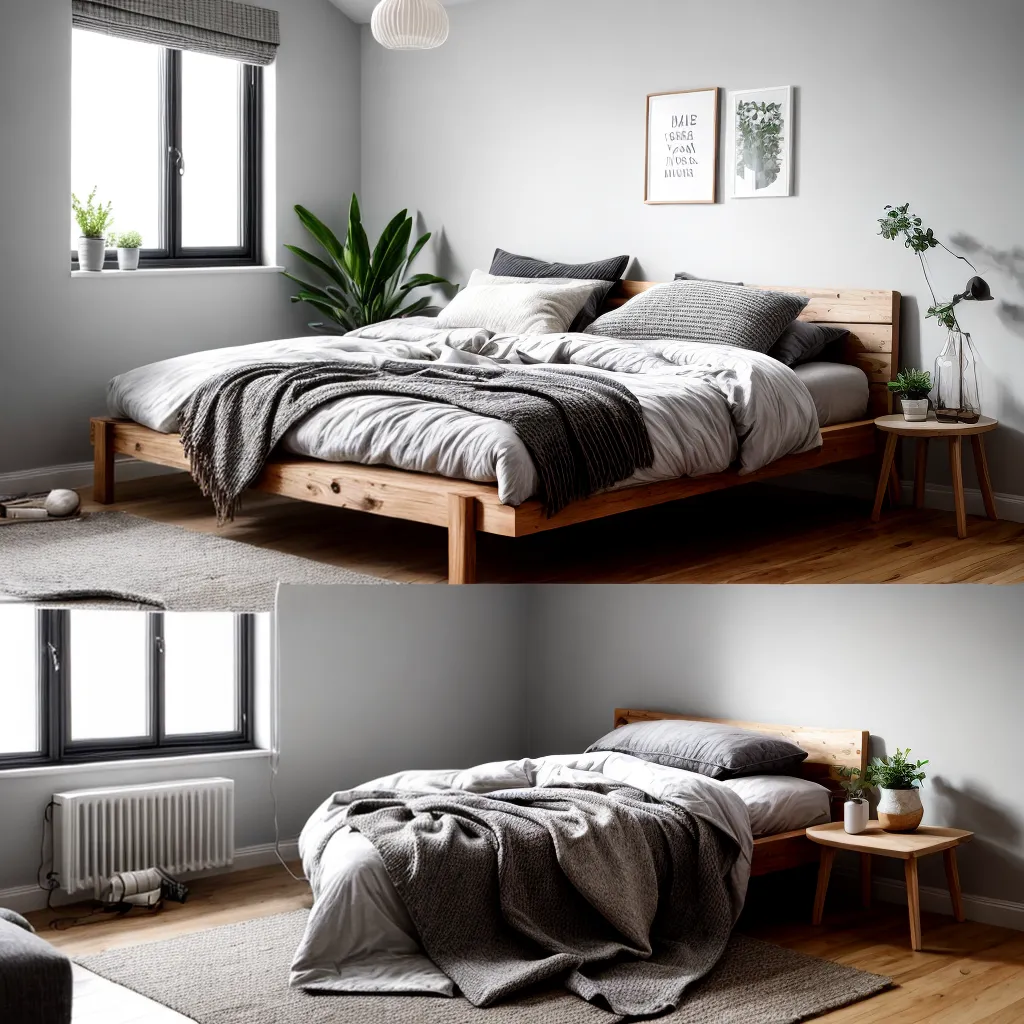 quarto aconchegante rustico escandinavo