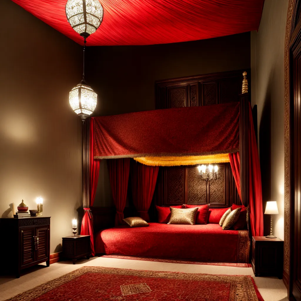 quarto marroquino colorido