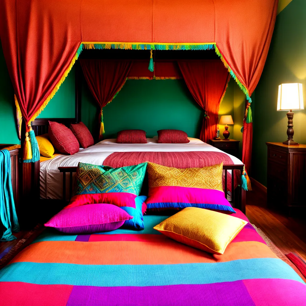 quarto marroquino colorido estampa lanterna