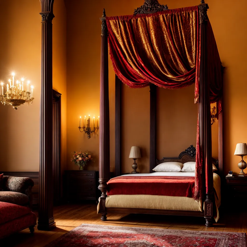 quarto renascentista tapecarias moveis cama