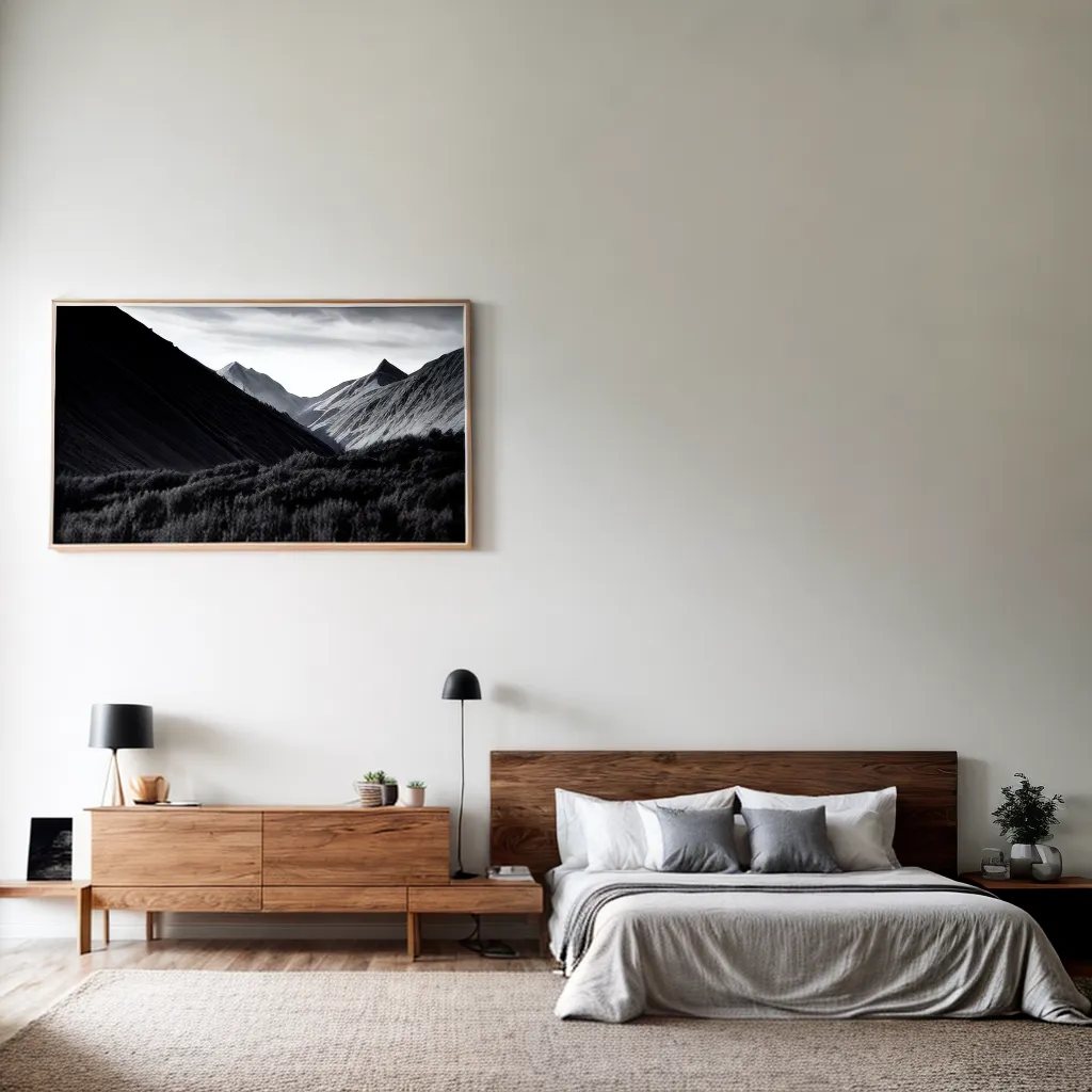 quarto minimalista linhas neutro escandinavo