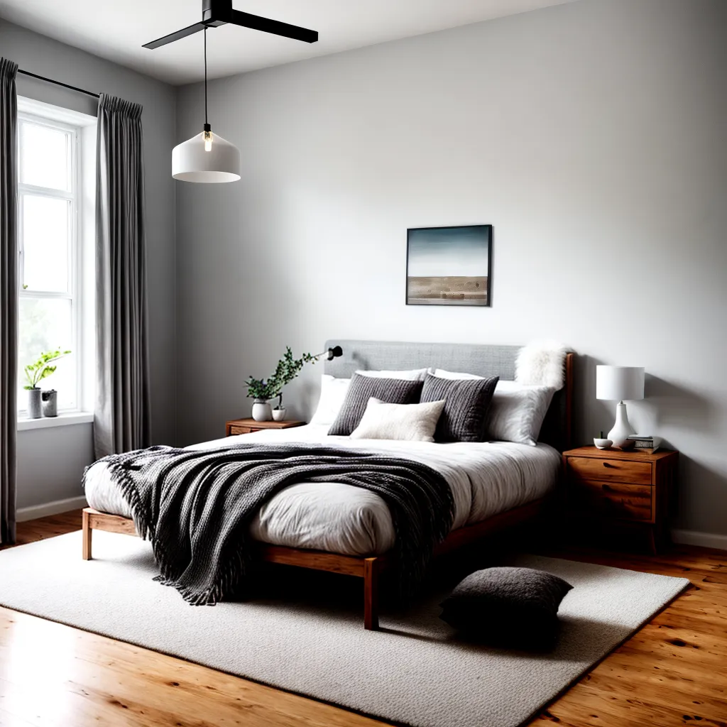 quarto acolhedor rustico escandinavo