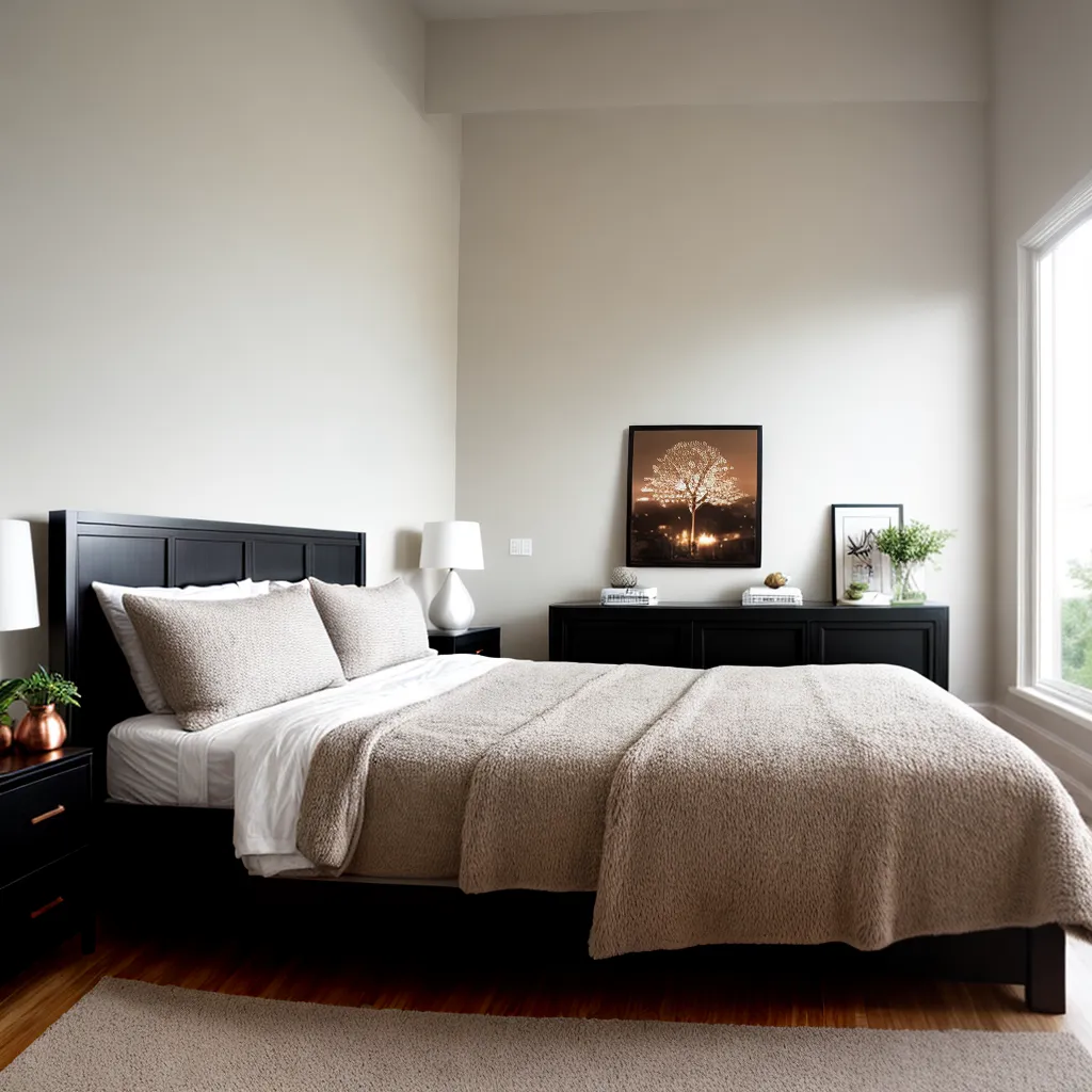 quarto aconchegante elegante cobre
