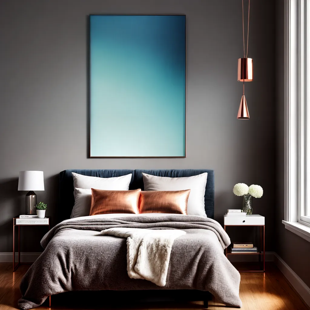 quarto aco cobre elegante