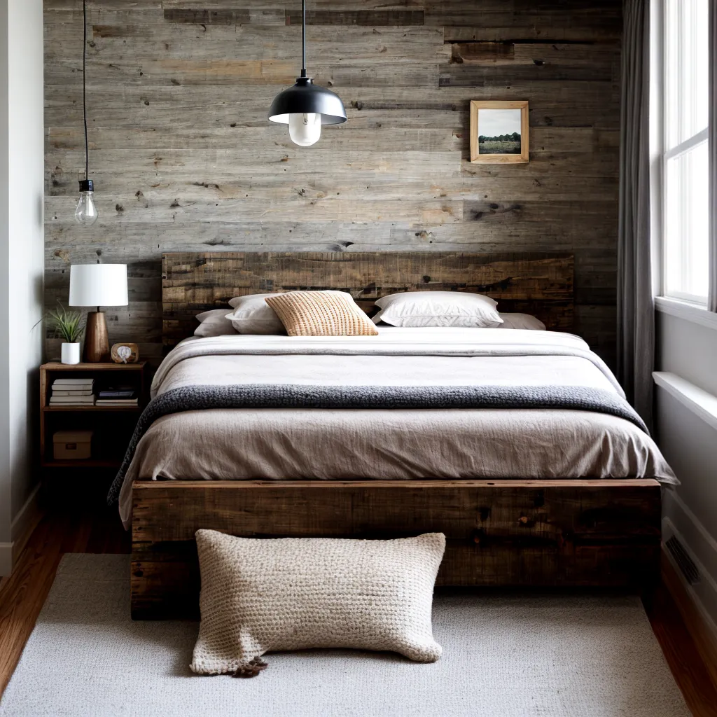 quarto acolhedor madeira rustico
