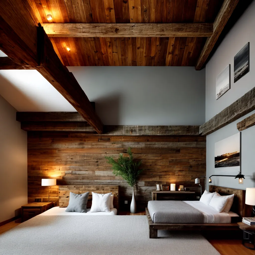 quarto acochegante madeira rustica