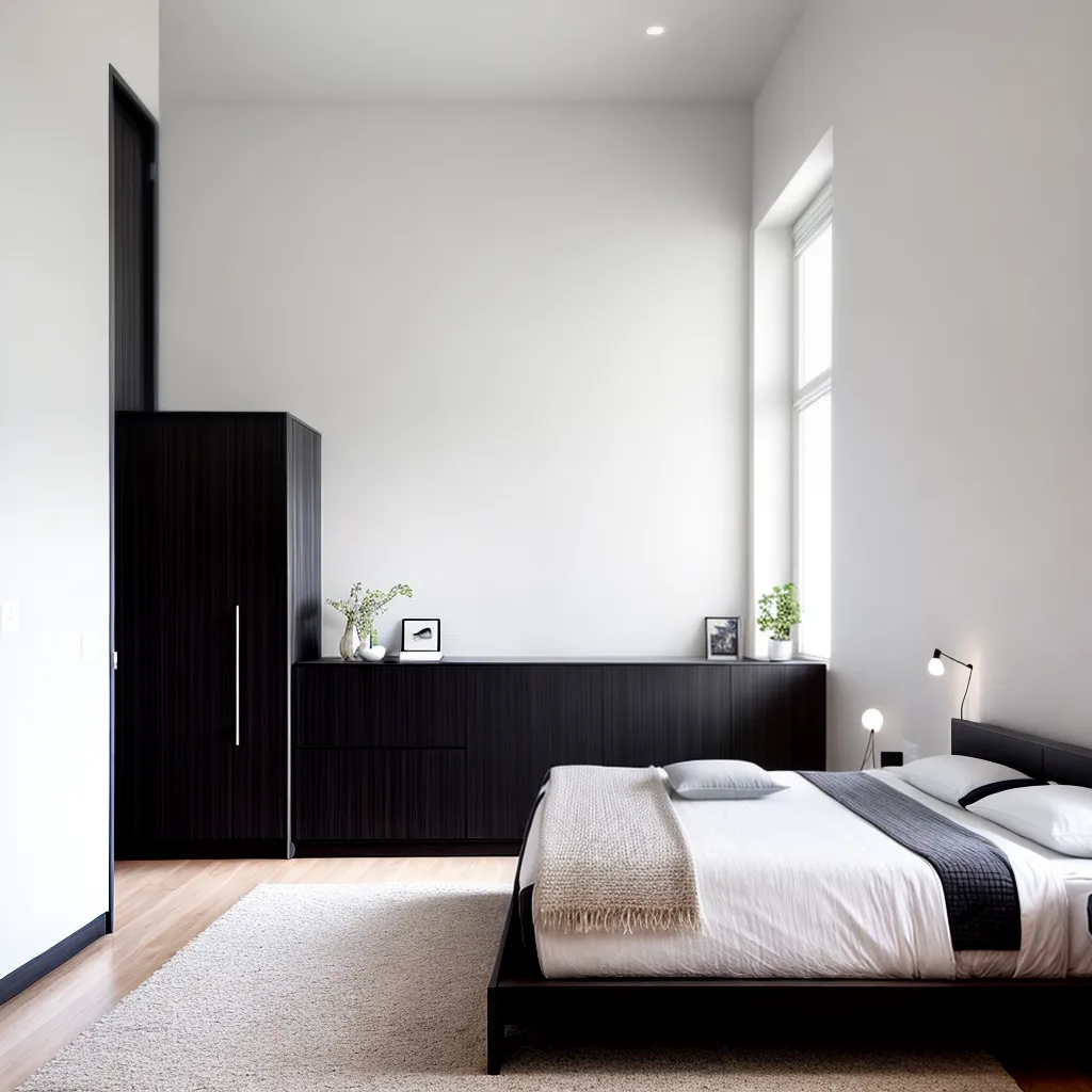 quarto neomoderno minimalista arte abstrata