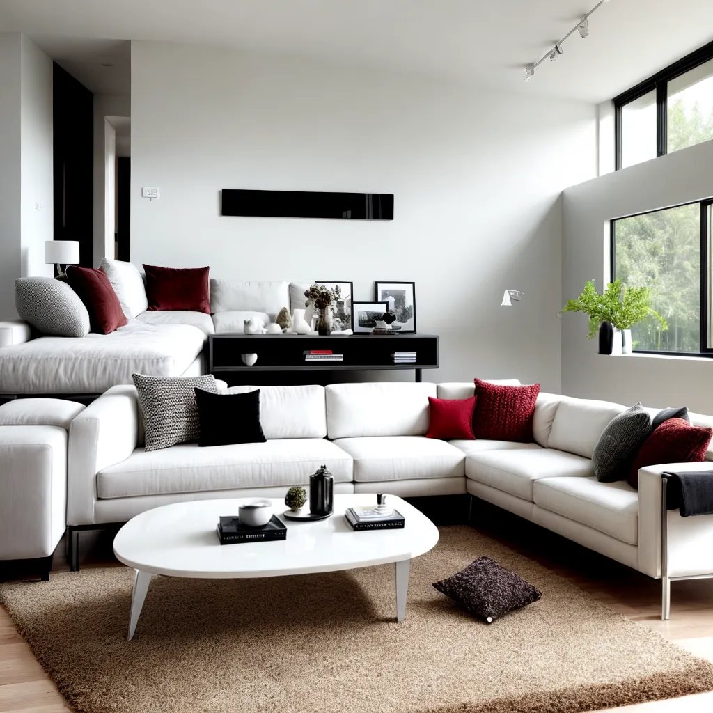 sala minimalista sofa arte moderna 2