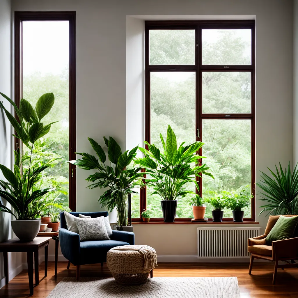 sala plantas verdes decoracao natural