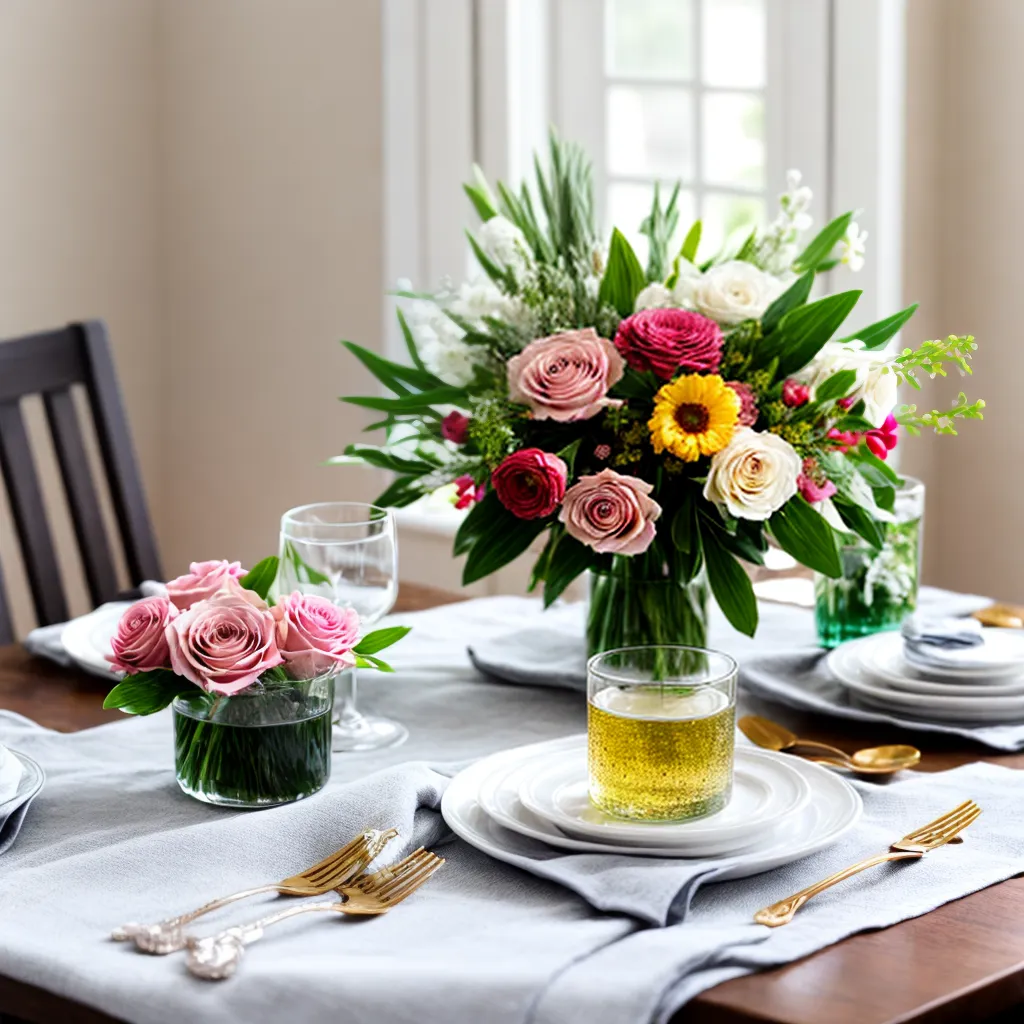 mesa jantar elegante flores ambiente mesa jantar elegante flores ambiente