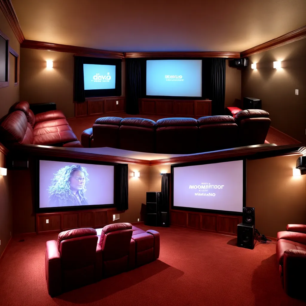 sala cinema caseira poltronas luzes