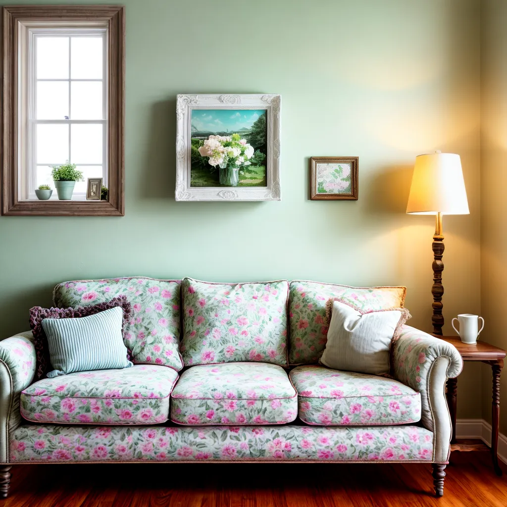 sala estar shabby chic vintage