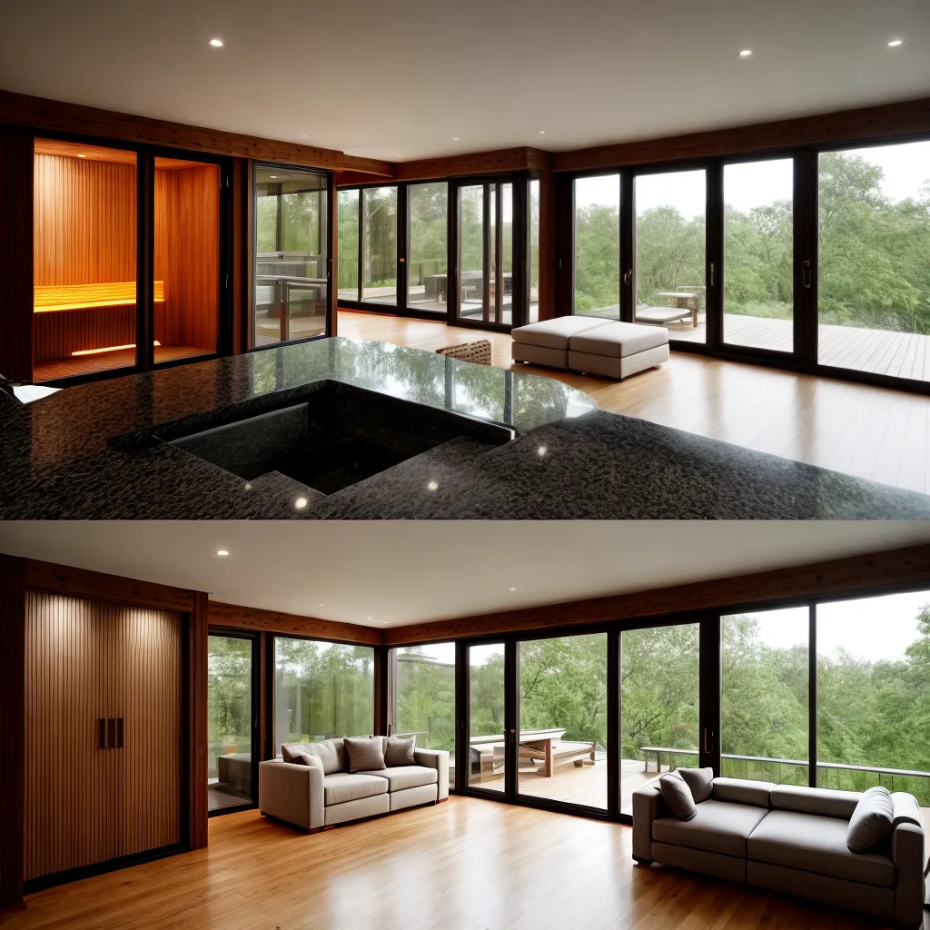 sala luxuosa jardim sauna