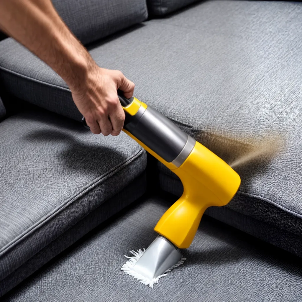 limpeza sofa spray escova
