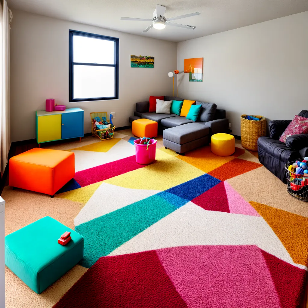 sala infantil colorida brincadeiras limpeza