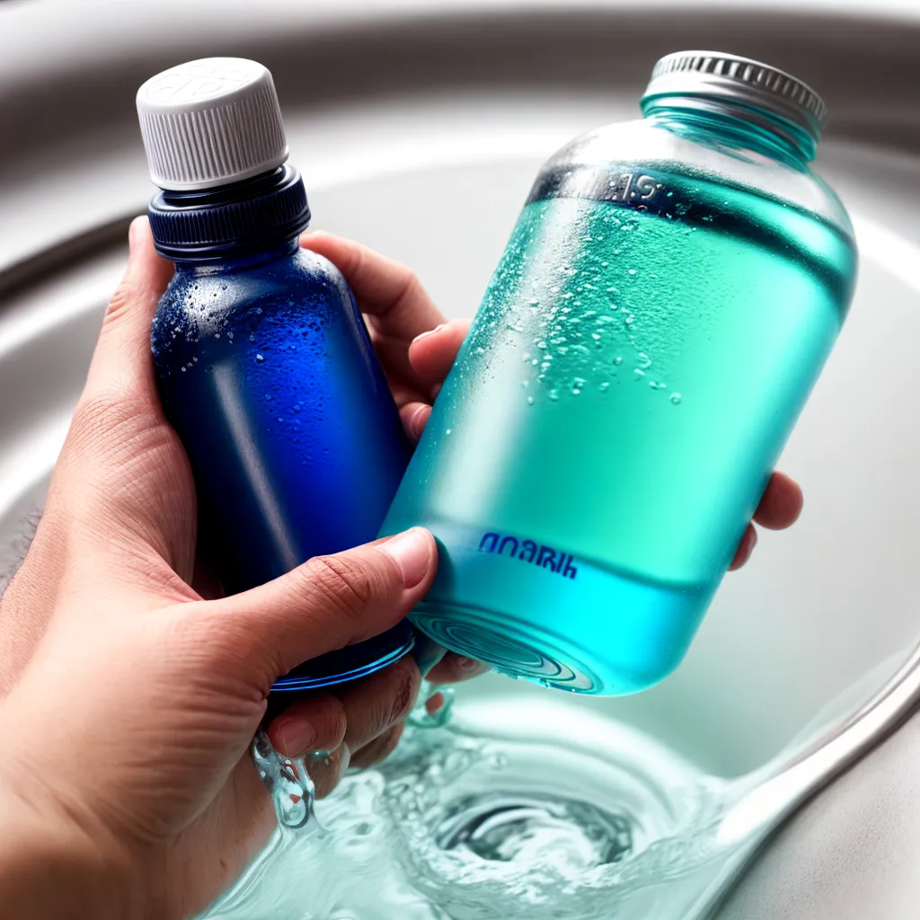limpeza garrafa agua reutilizavel