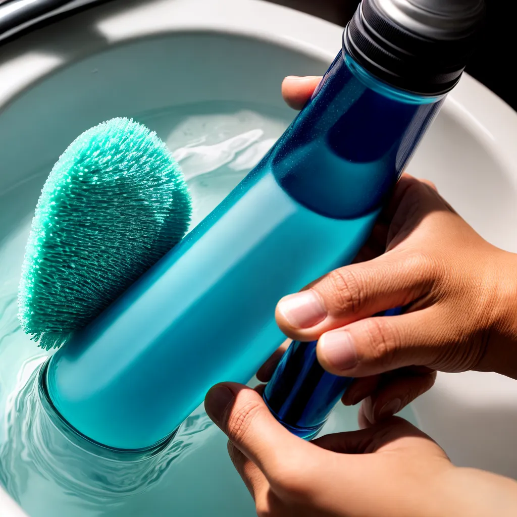 limpeza garrafa agua reutilizavel 3