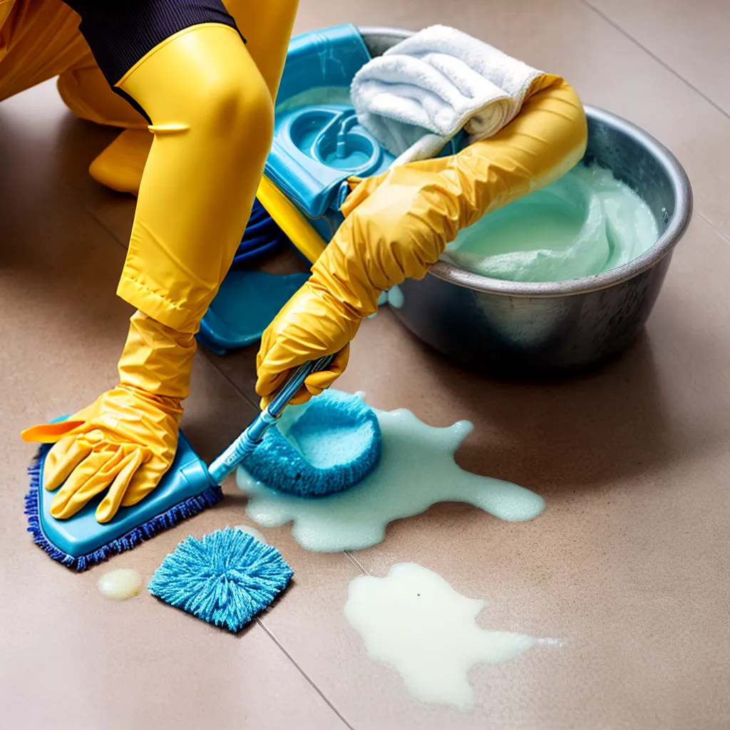 limpeza piso tiles brilhantes