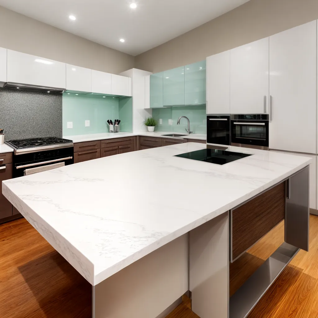 cozinha organizada contador branco