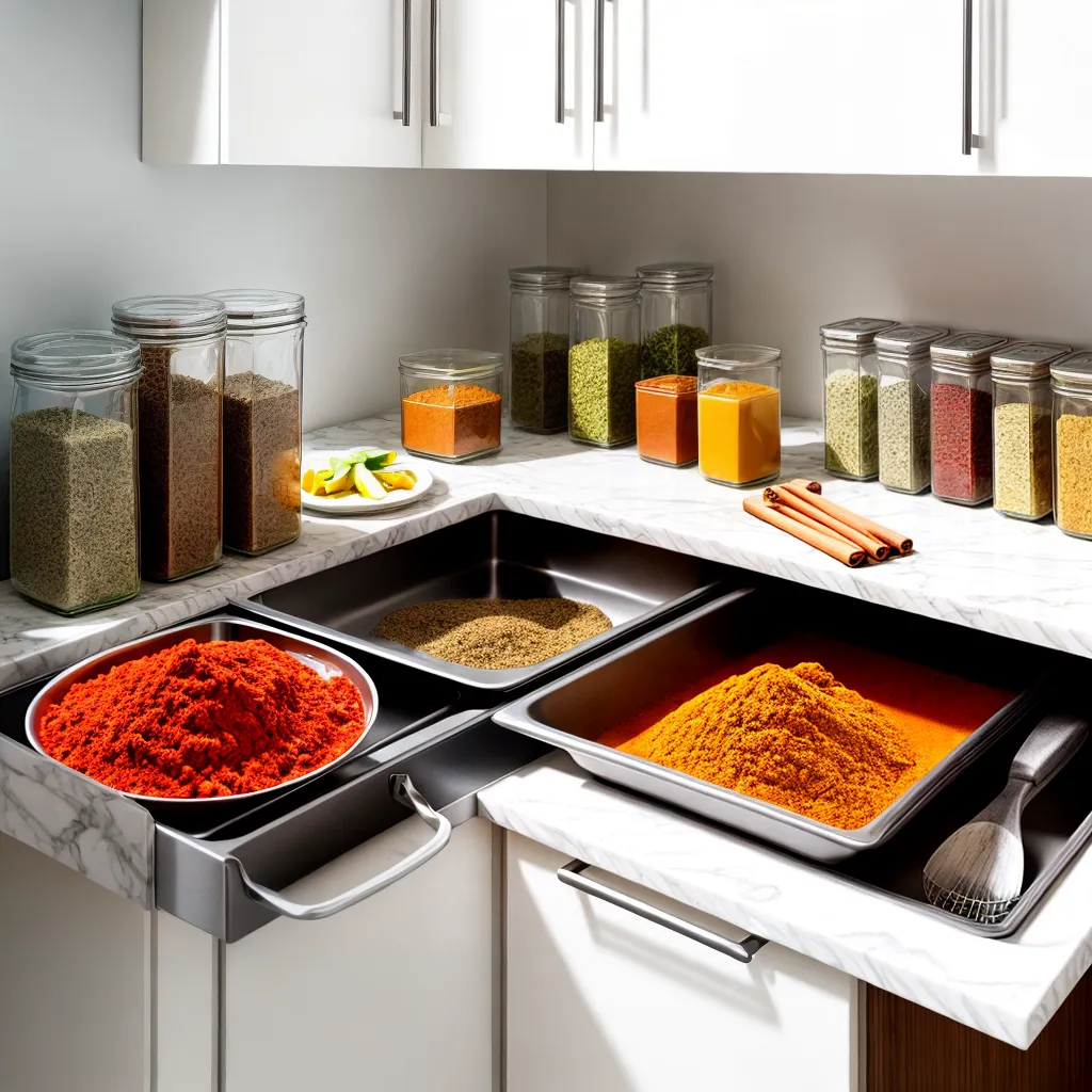 cozinha organizada utensilios especiarias