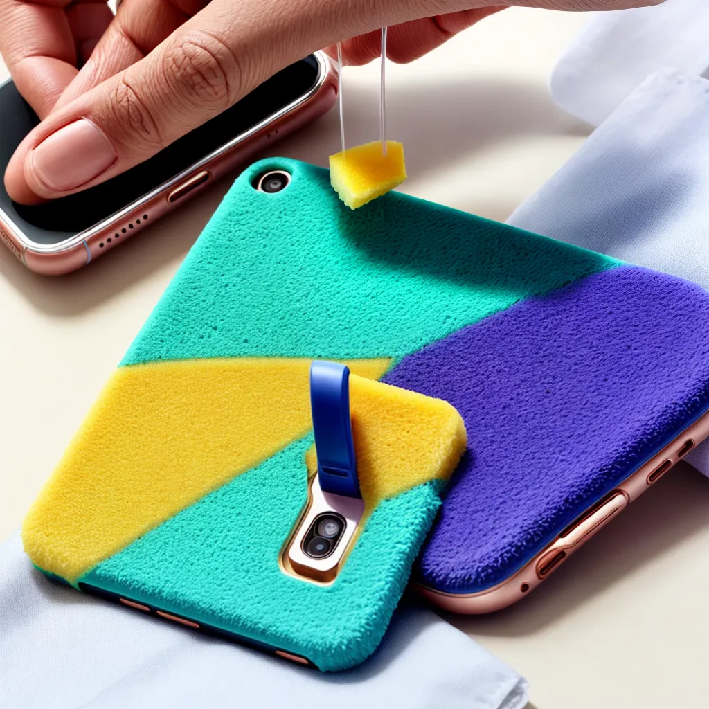 limpeza celular maos esponja desinfetante