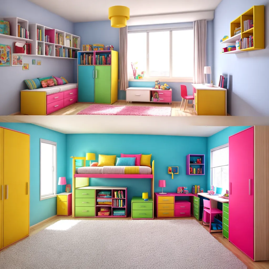 quarto infantil colorido organizado 1