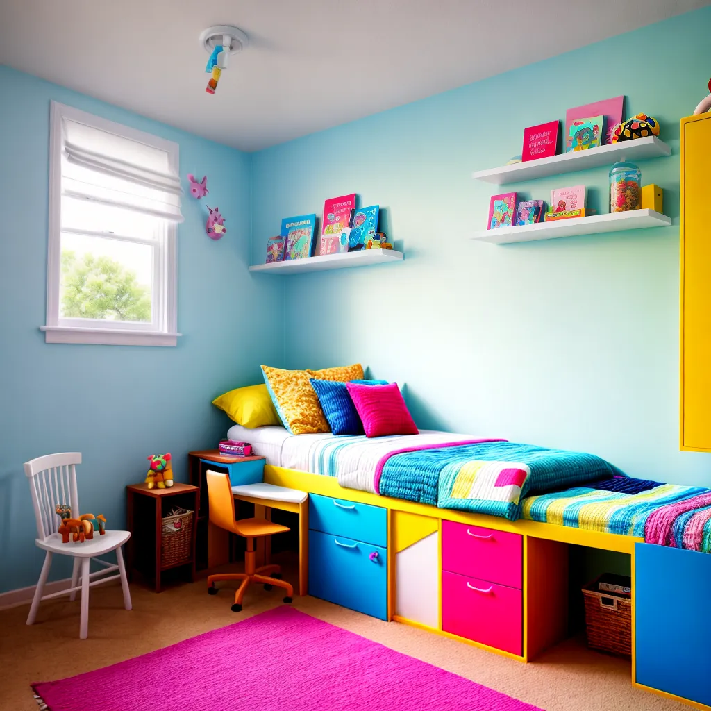 quarto infantil colorido organizado 3
