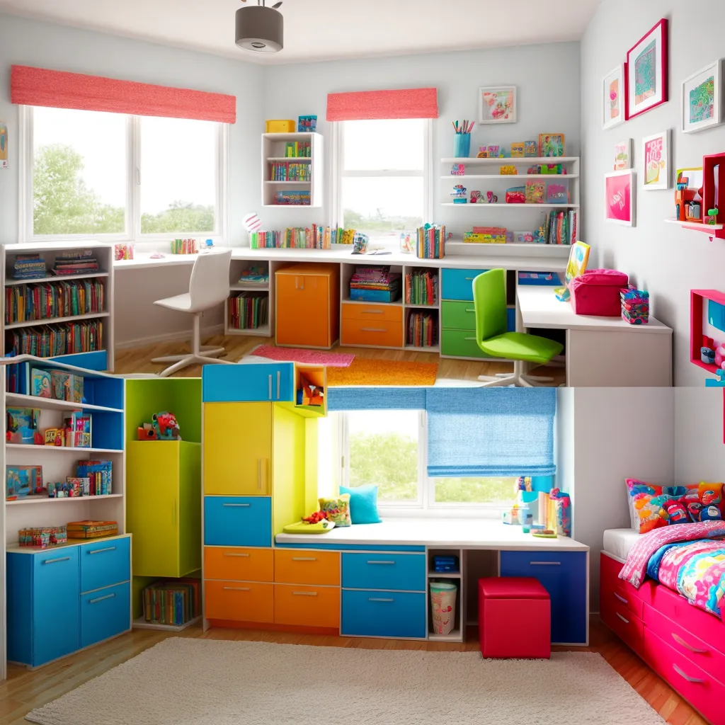 quarto infantil colorido organizado 4
